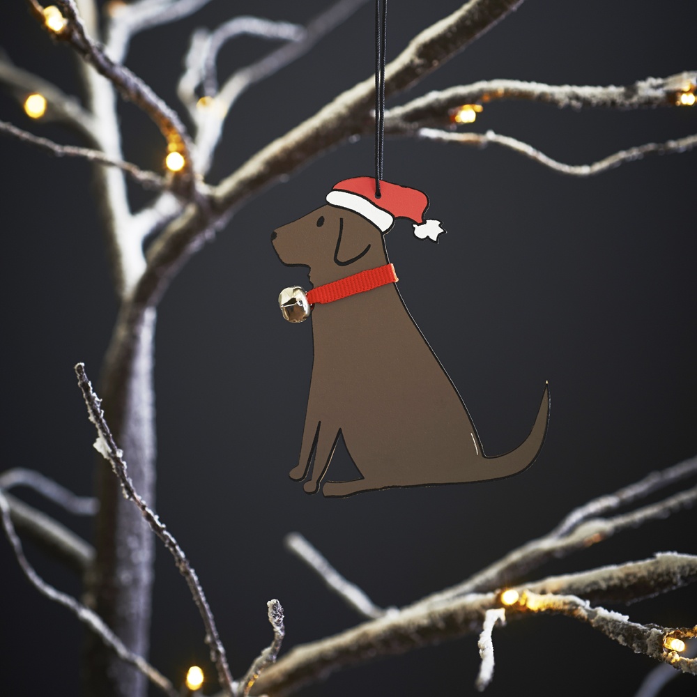 OUTLET - CHOCOLATE LABRADOR CHRISTMAS DECORATION , outlet , 