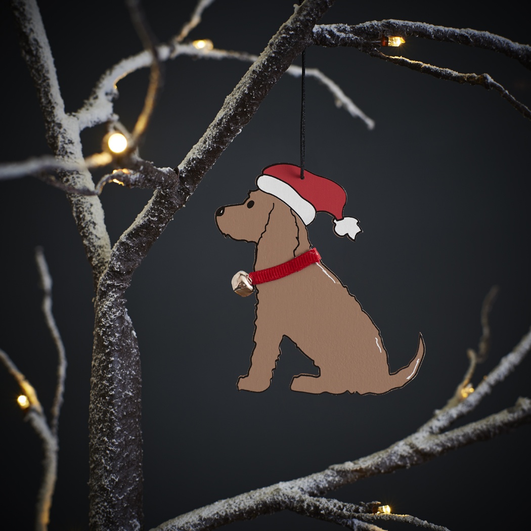 OUTLET - COCKER SPANIEL (CHOCOLATE) CHRISTMAS TREE DECORATION , outlet , 