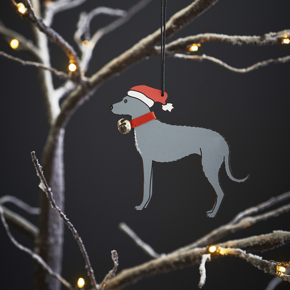 OUTLET - LURCHER DOG CHRISTMAS TREE DECORATION , outlet , 
