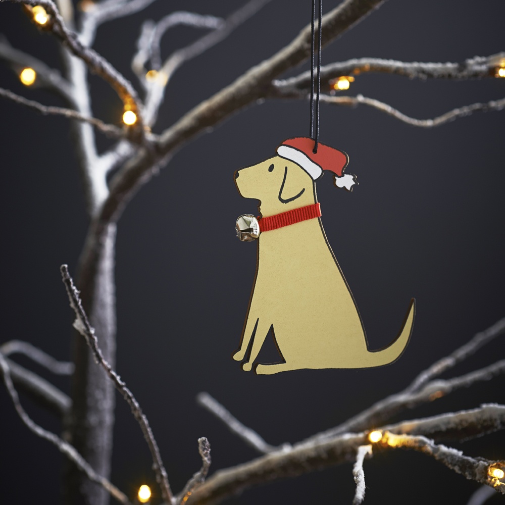 OUTLET - YELLOW LABRADOR DOG CHRISTMAS TREE DECORATION , outlet , 