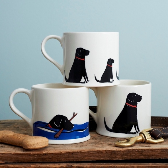 Set of 3 Black Labrador Mugs , Mischievous Mutts > Mugs , Black Labrador