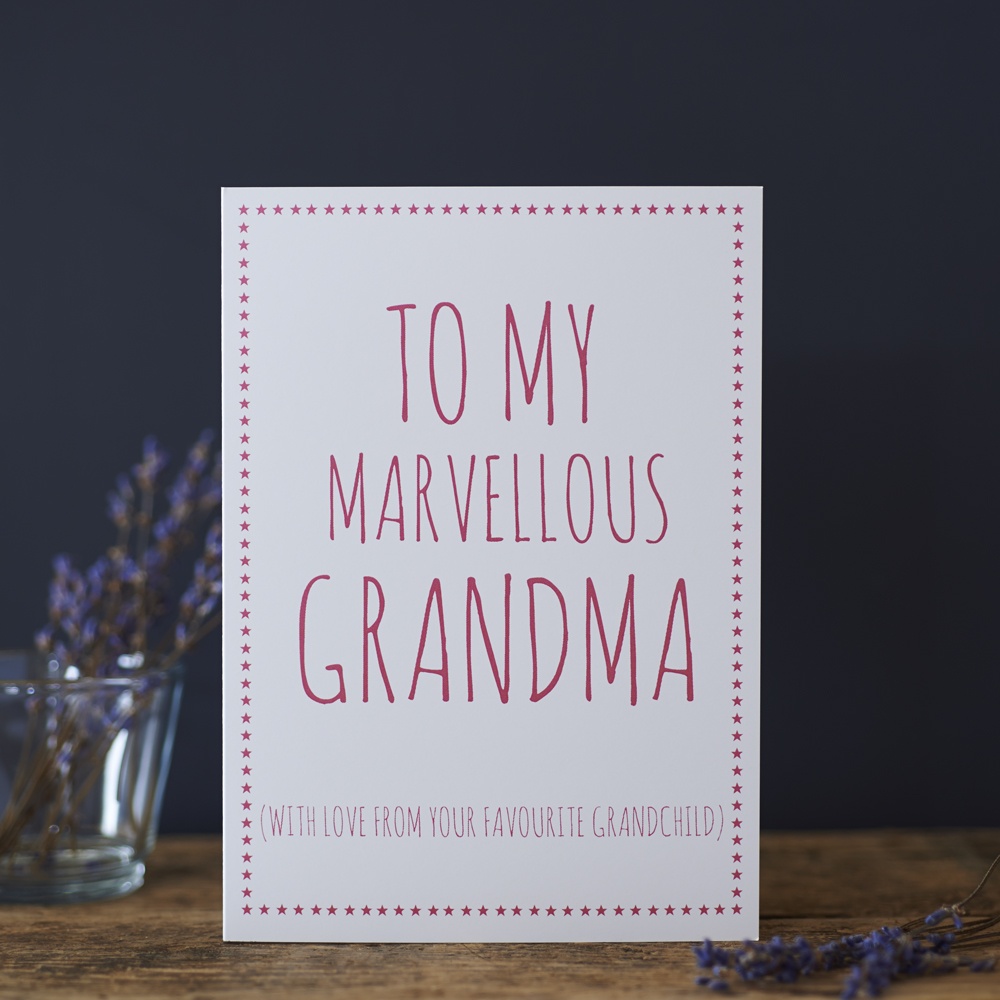 Marvellous Grandma card love favourite Grandchild , Greeting Cards , 