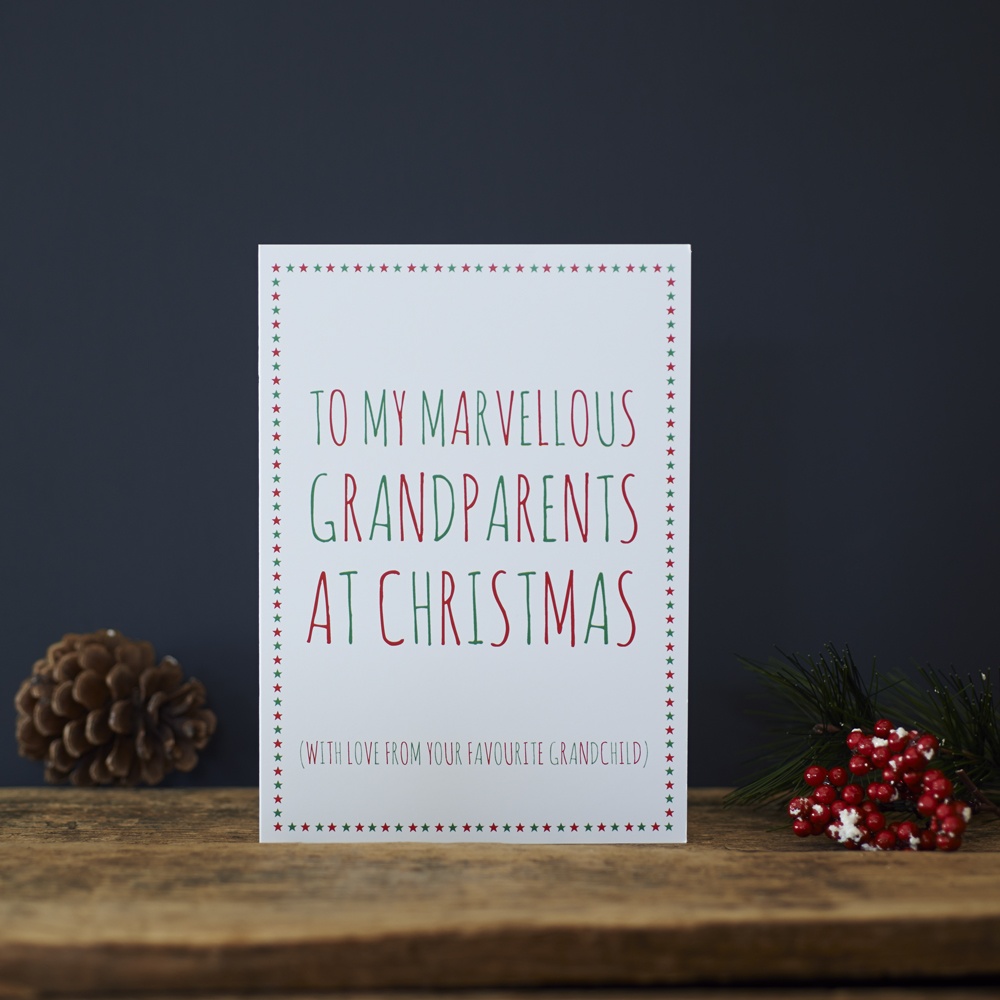 Grandparents Christmas Card , Greeting Cards , 