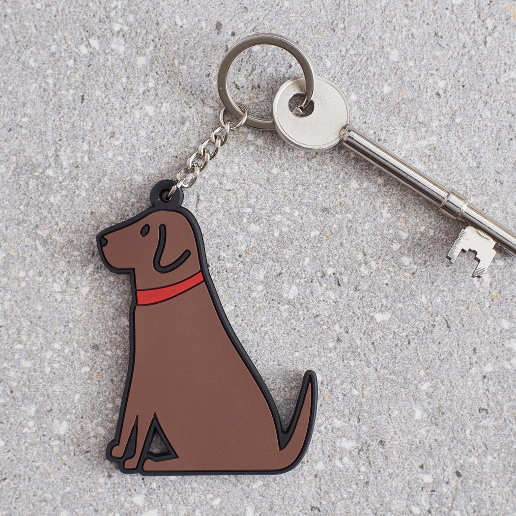Chocolate Labrador Keyring , Mischievous Mutts > Keyrings , Chocolate Labrador