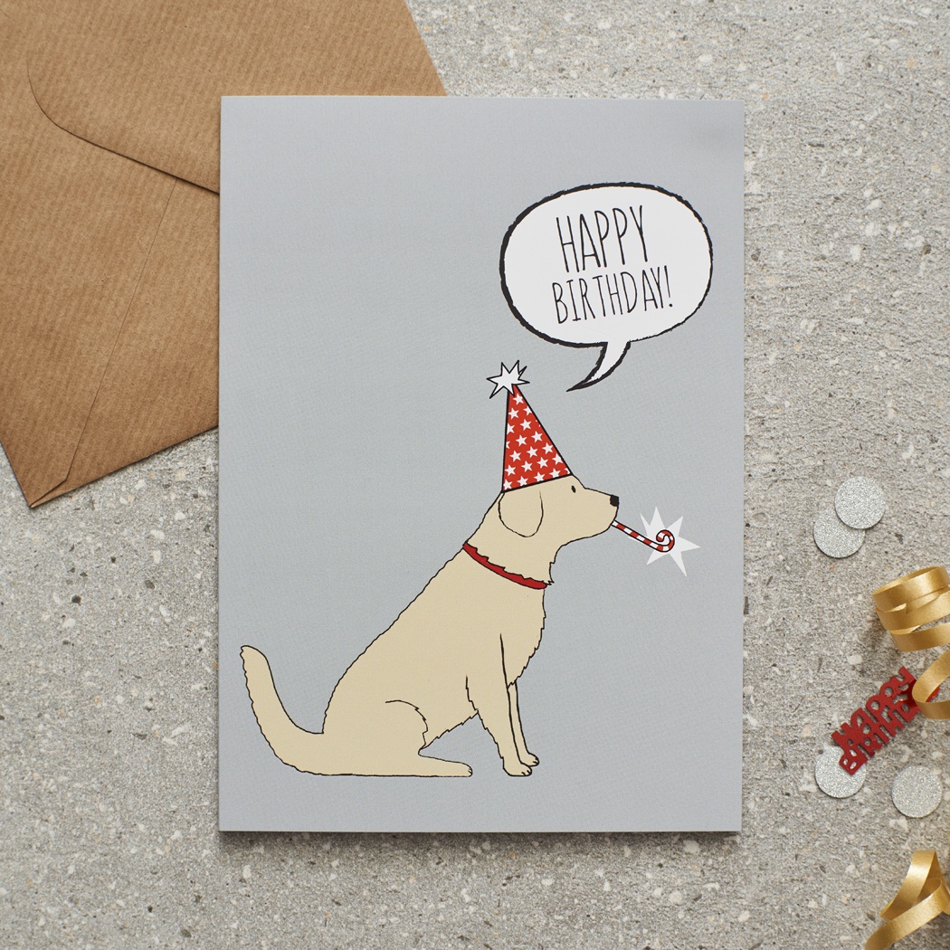 Golden Retriever Birthday Card , Mischievous Mutts > Greeting Cards , Golden Retriever