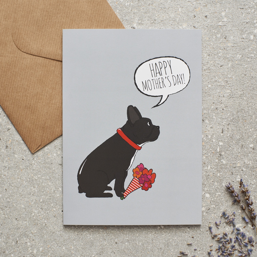 French Bulldog Mother's Day Card , Mischievous Mutts > Greeting Cards , French Bulldog