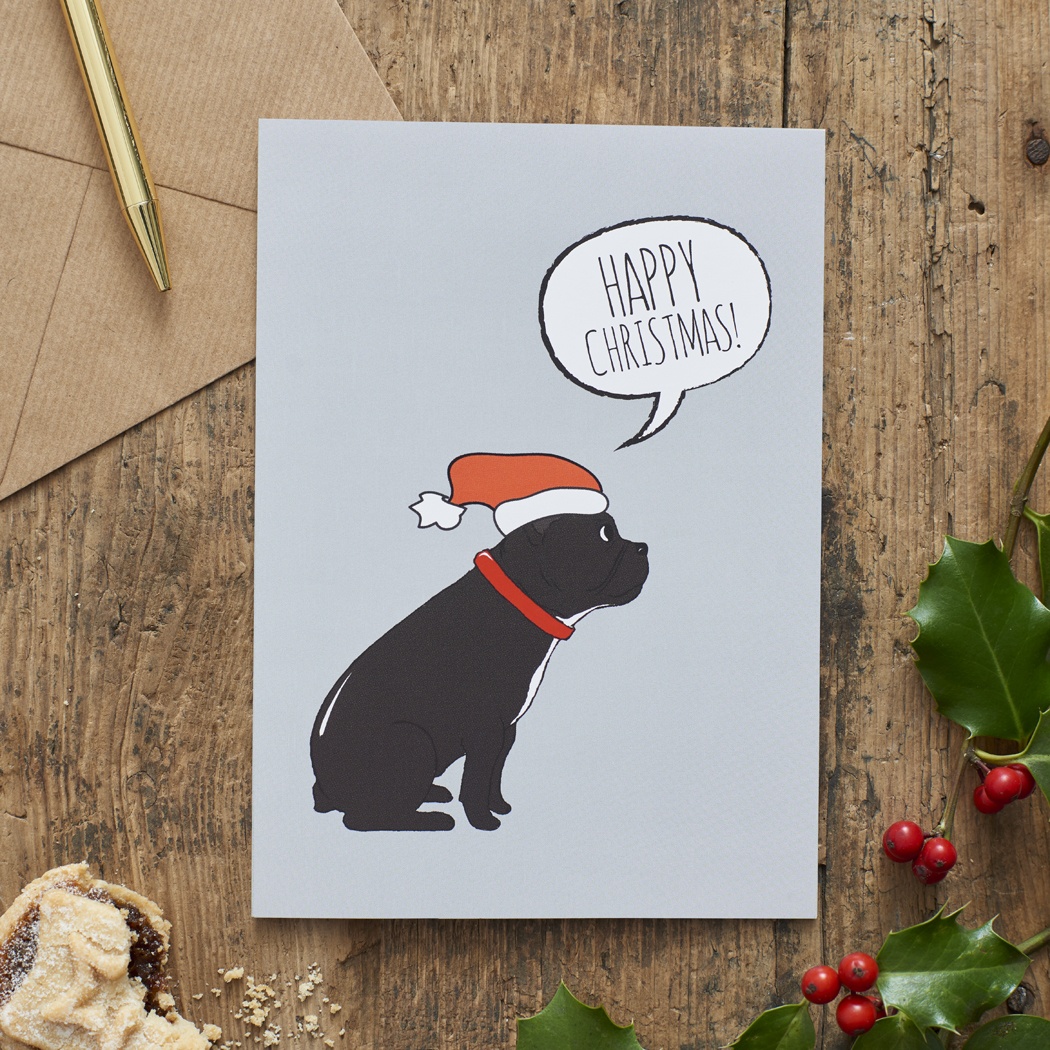 French Bulldog Christmas Card , Mischievous Mutts > Greeting Cards , French Bulldog