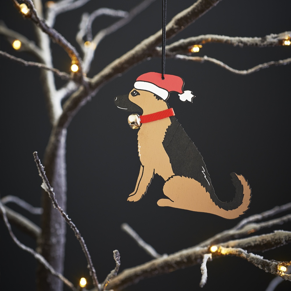 German Shepherd Dog Christmas Tree Decoration , Mischievous Mutts > Christmas Decorations , German Shepherd