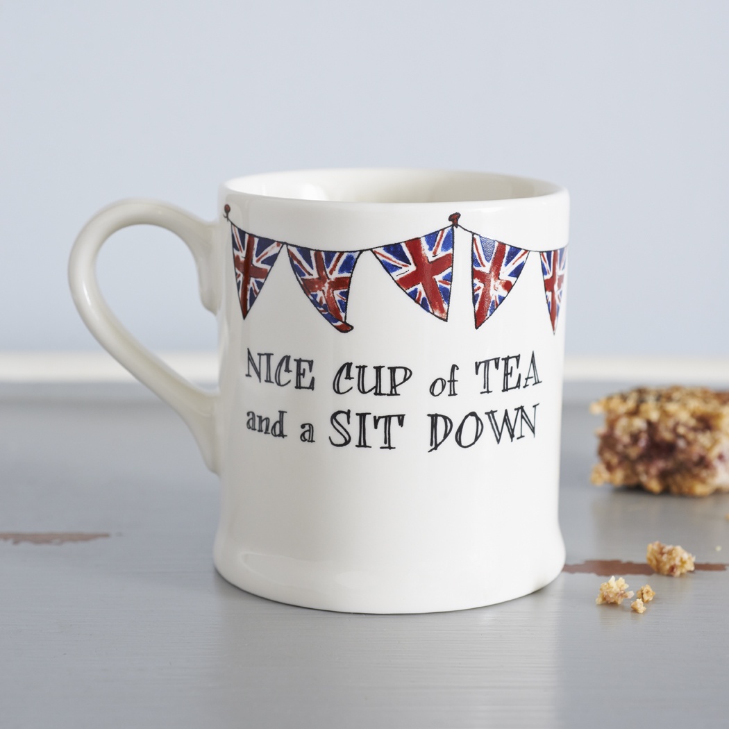 Nice cup of tea and a sit down mug , Quintessentially British , 