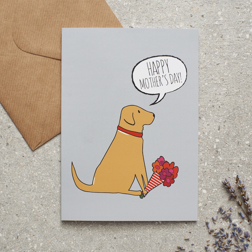 Fox Red Labrador Mother's Day Card , Mischievous Mutts > Greeting Cards , Fox Red Labrador