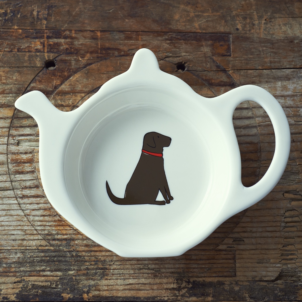 Chocolate Labrador Teabag Dish , Mischievous Mutts > Teabag Dishes , Chocolate Labrador
