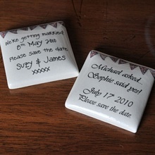 Personalised save the date magnets
