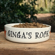 "Ginga's Rock" dog bowl