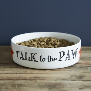 Talk To The Paw Pet Bowl