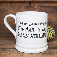 "The cat is my Grandchild?" mug