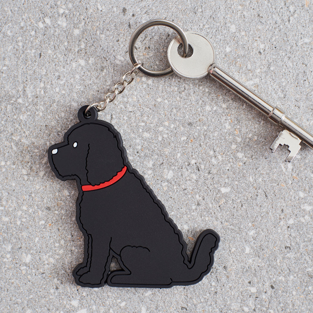 Black Cockapoo keyring — personalised double-sided PVC dog lover gift by Sweet William Designs