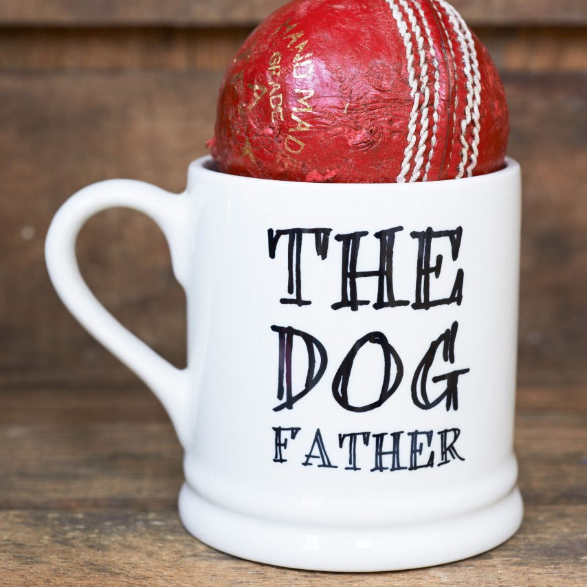 'The Dog Father' ceramic mug — funny gift for dog dads and dog lovers by Sweet William Designs