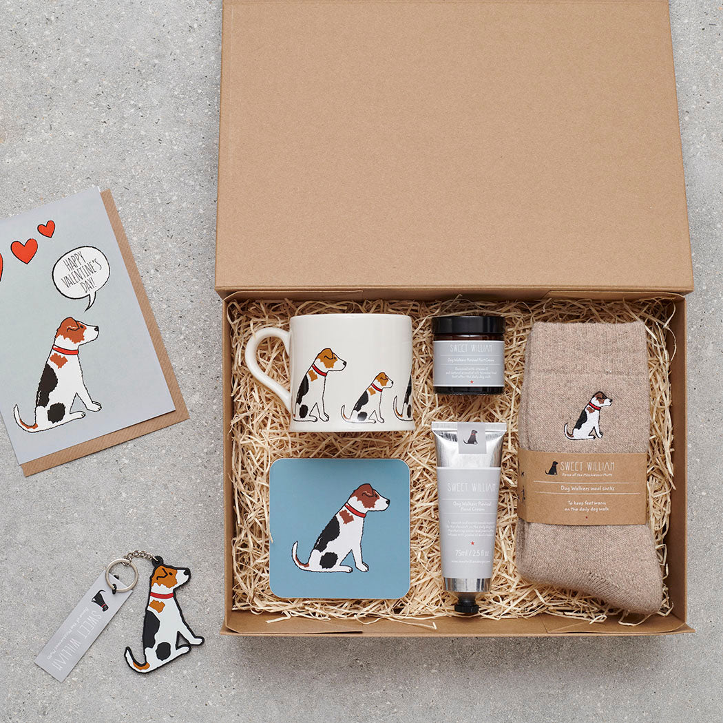 Jack Russell gift hamper featuring coaster and matching mug — thoughtful dog lover gift set by Sweet William Designs