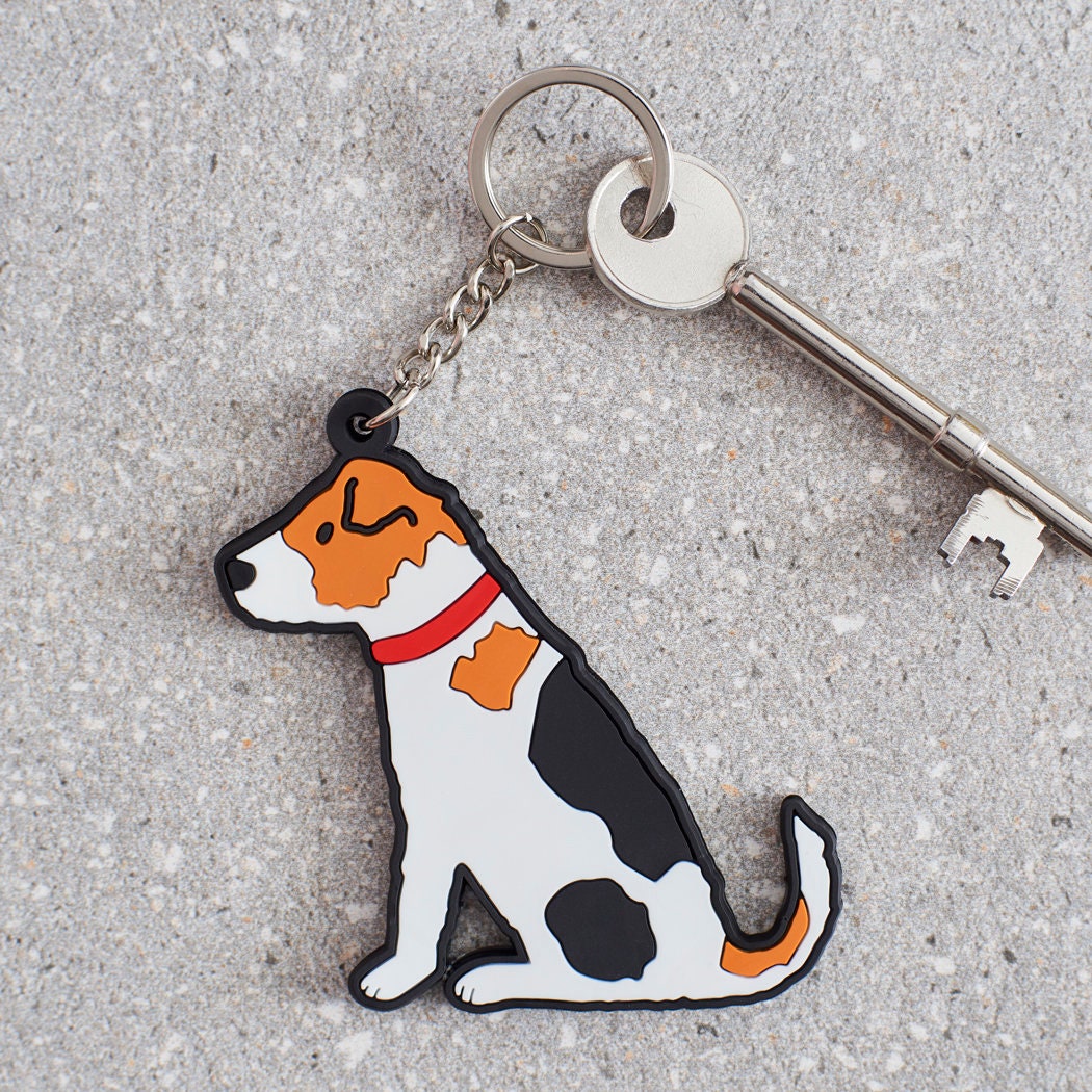 Jack Russell keyring — personalised double-sided PVC dog lover gift by Sweet William Designs