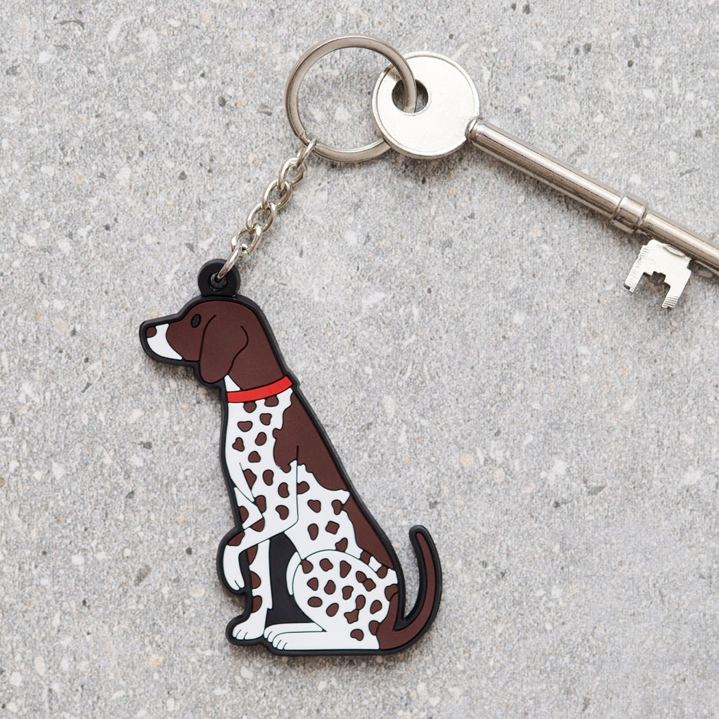 German Shorthaired Pointer keyring — personalised dog lover gift by Sweet William Designs.