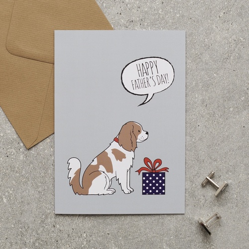 Cavalier King Charles Spaniel Father's Day Card