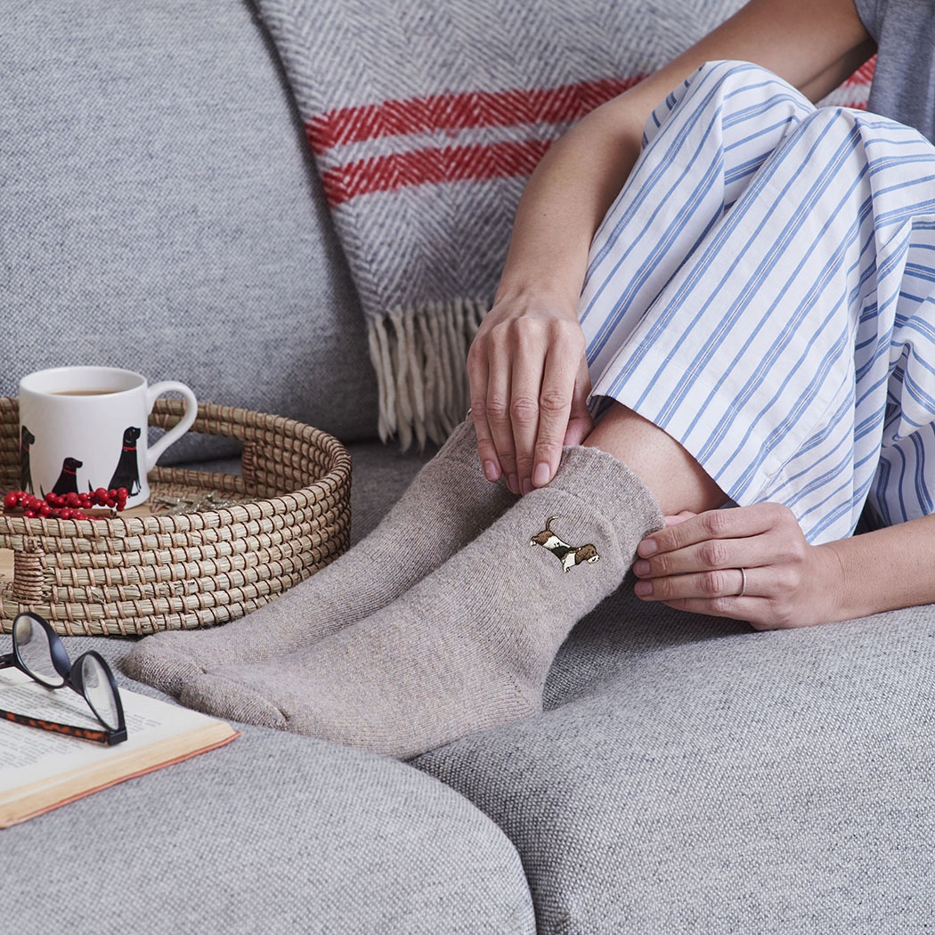 Basset Hound Dog Walking Socks