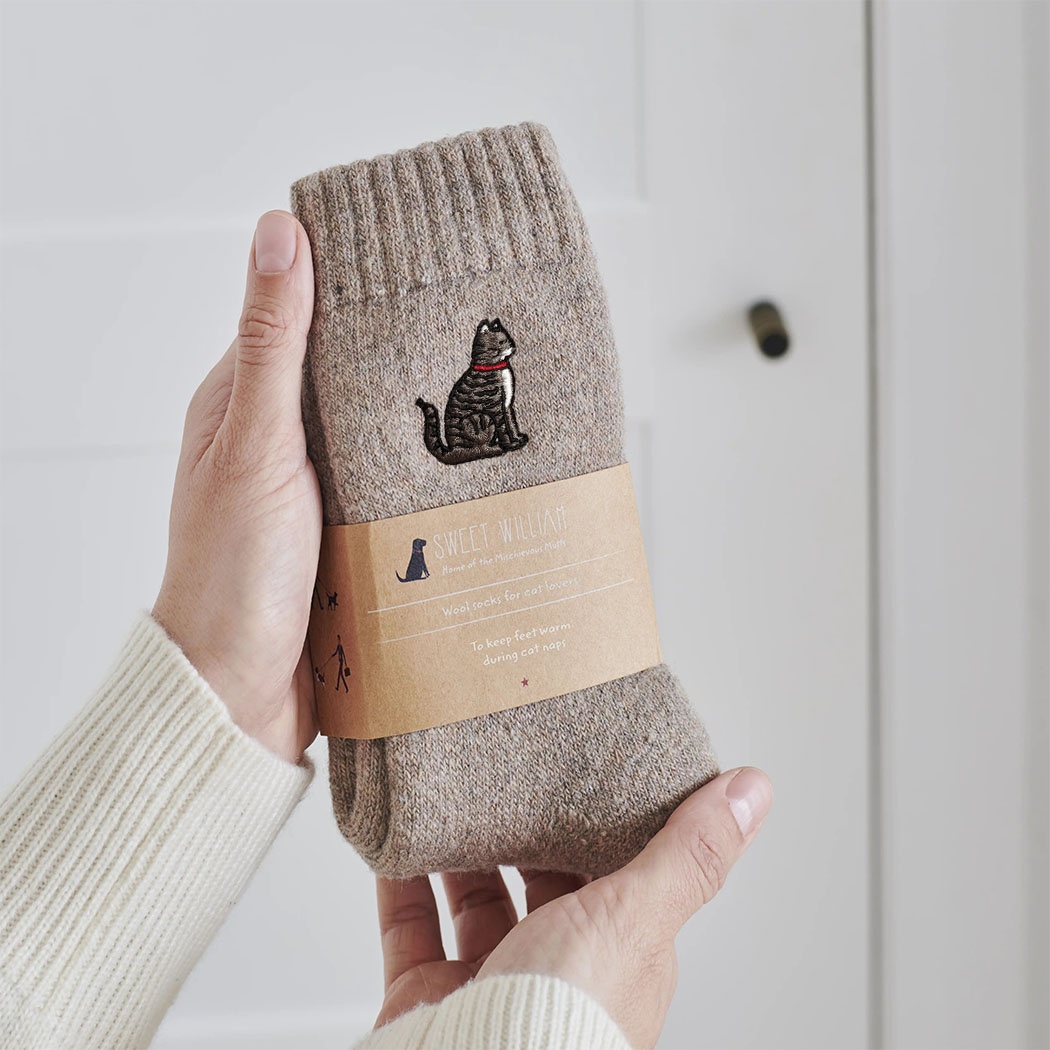 Tabby Cat Wool Socks