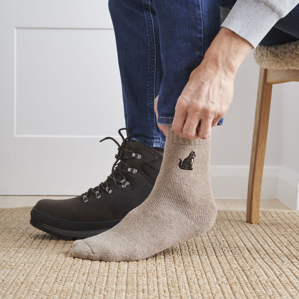 Tabby Cat Wool Socks