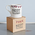 Best Teacher Mug gift set — ceramic mug in Sweet William Designs gift packaging, perfect end of term thank you