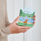 Golden Cocker Spaniel enamel dog pin held in hands on illustrated park backing card — gold-plated dog lover gift by Sweet William Designs