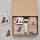 Father's Day hamper featuring Chocolate Cockapoo & Labradoodle socks — thoughtful dog lover gift set by Sweet William Designs