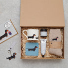 Father's Day hamper featuring Dachshund socks — thoughtful dog lover gift set by Sweet William Designs