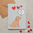 Golden Cocker Spaniel Valentine's Day card — illustrated dog lover greeting card by Sweet William Designs