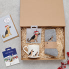 German Shepherd Christmas gift hamper featuring decoration, mug, socks and greeting cards — thoughtful dog lover gift set by Sweet William Designs