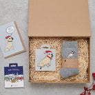 Christmas hamper featuring Pug socks — thoughtful dog lover gift set by Sweet William Designs