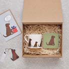 Chocolate Labrador Father's Day gift hamper — card, mug, coaster and keyring in gift box, dog lover gift by Sweet William Designs