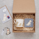 Cockapoo / Labradoodle (Apricot) Father's Day gift hamper — card, mug, coaster and keyring in gift box, dog lover gift by Sweet William Designs