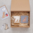 Cocker Spaniel (Golden) Father's Day gift hamper — card, mug, coaster and keyring in gift box, dog lover gift by Sweet William Designs