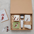 Hamper featuring Liver Springer Spaniel socks — thoughtful dog lover gift set by Sweet William Designs