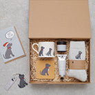 Hamper featuring Staffie socks — thoughtful dog lover gift set by Sweet William Designs