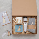 Hamper featuring Yellow Labrador socks — thoughtful dog lover gift set by Sweet William Designs