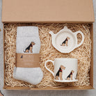 Airedale gift hamper featuring personalised Welsh Terrier keyring — thoughtful dog lover gift set by Sweet William Designs