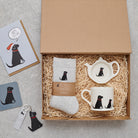 Black Labrador gift hamper featuring personalised Black Lab keyring — thoughtful dog lover gift set by Sweet William Designs