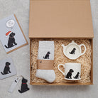 Black Cockapoo / Labradoodle gift hamper featuring personalised Black Cockapoo / Labradoodle keyring — thoughtful dog lover gift set by Sweet William Designs