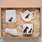 Black Schnauzer gift hamper featuring personalised Black Schnauzer keyring — thoughtful dog lover gift set by Sweet William Designs