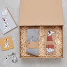 Dalmatian gift hamper featuring bookmark, socks, coaster and keyring — thoughtful dog lover gift set by Sweet William Designs