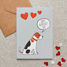 Jack Russell Valentine's Day card — illustrated dog lover greeting card by Sweet William Designs