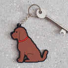 Chocolate Cockapoo keyring — personalised double-sided PVC dog lover gift by Sweet William Designs