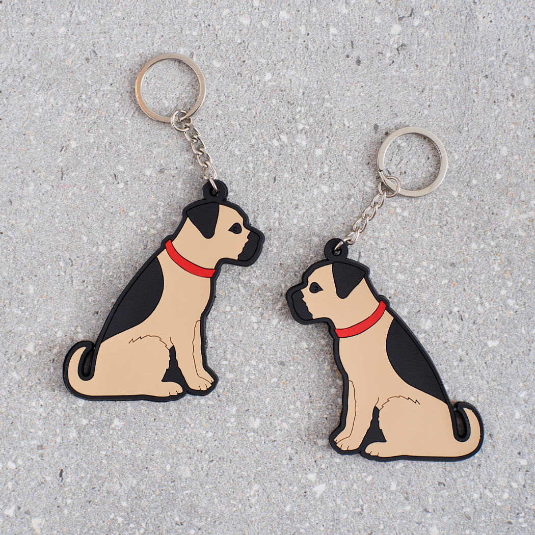 Border Terrier keyring — personalised dog lover gift by Sweet William Designs