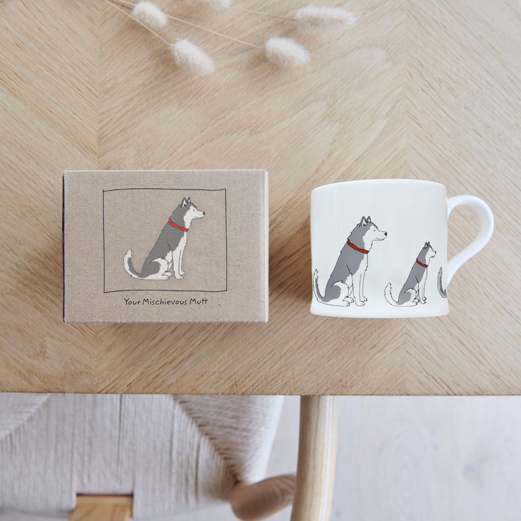 Husky mug with kraft gift box — presented in matching Husky packaging by Sweet William Designs